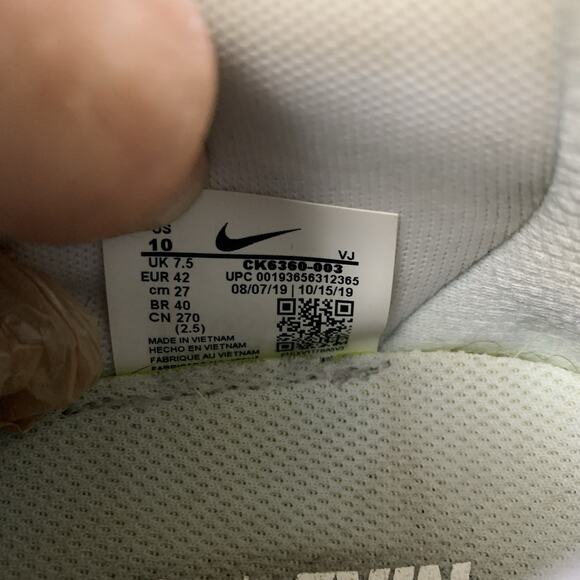 Nike Womens Renew Run CK6360-003 White Running Shoes Sneakers Size 10 US - Picture 12 of 13